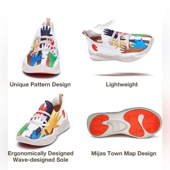 UIN Women's Sneakers Lightweight Walking Comfortable Athletic Shoes (Hands Up)