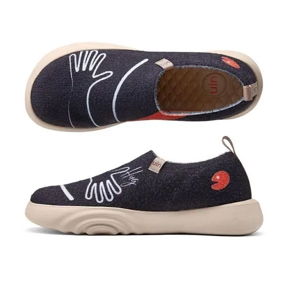 UIN Women's Walking Shoes Slip On Casual Sneaker (A Hug Means A Lot Toledo XV )