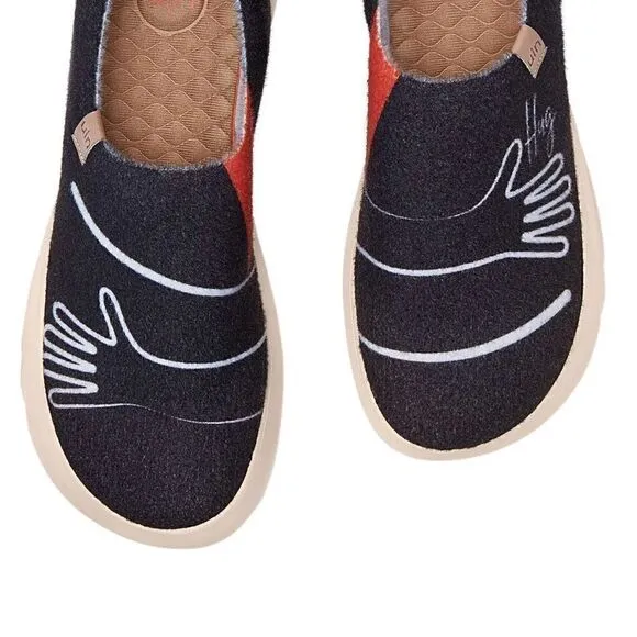UIN Women's Walking Shoes Slip On Casual Sneaker (A Hug Means A Lot Toledo XV )