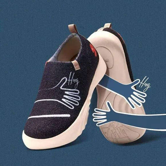 UIN Women's Walking Shoes Slip On Casual Sneaker (A Hug Means A Lot Toledo XV )