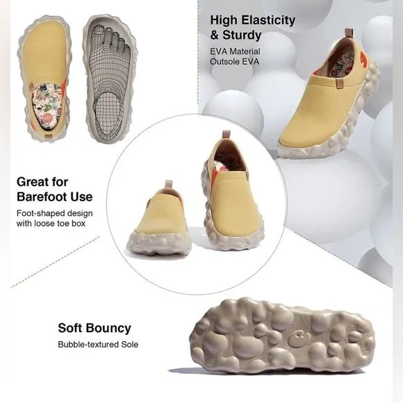 UIN Women's Walking Shoes Casual Wide Toe Chunky Sneaker (Toledo 6- Dusty Leaf)