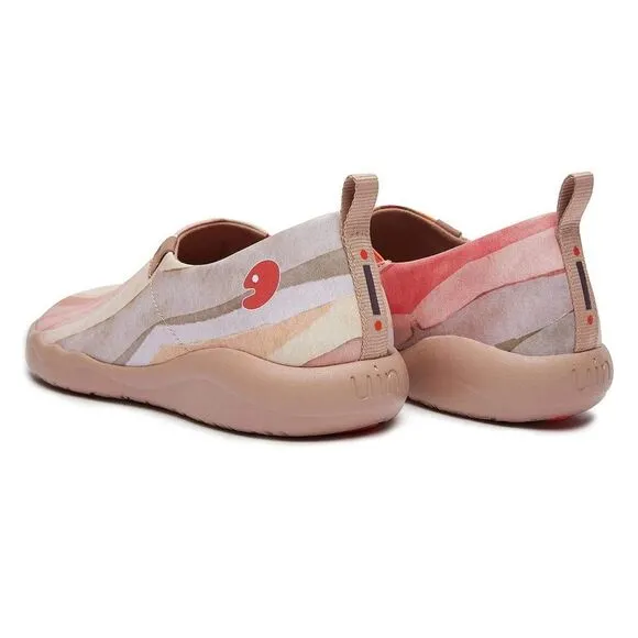 UIN Women's Walking Shoes Comfort MICROFIBER Loafers (Girl in Tangerine)No Box