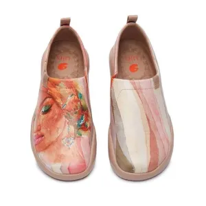 UIN Women's Walking Shoes Comfort MICROFIBER Loafers (Girl in Tangerine)No Box