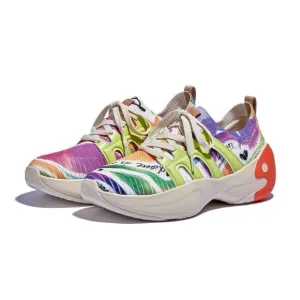 UIN Women's Sneakers Lightweight Casual Athletic Shoes (Rainbow Feathers)