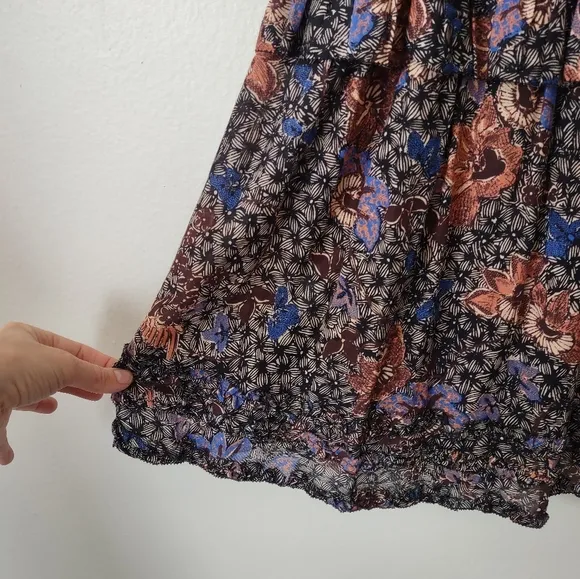 Ulla Johnson 8 Delia floral tiered mini dress ruffle