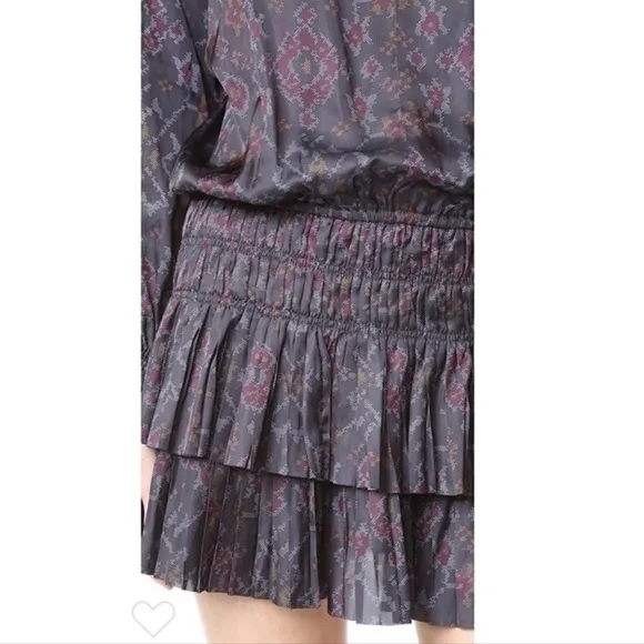 Ulla Johnson - Piera Mini Dress w Drop Waist in Batik Geometric - Sz 6 - EUC