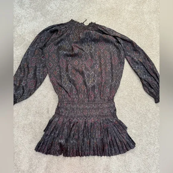 Ulla Johnson - Piera Mini Dress w Drop Waist in Batik Geometric - Sz 6 - EUC