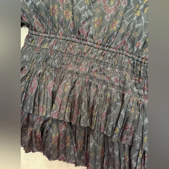 Ulla Johnson - Piera Mini Dress w Drop Waist in Batik Geometric - Sz 6 - EUC