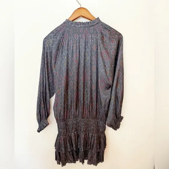 Ulla Johnson - Piera Mini Dress w Drop Waist in Batik Geometric - Sz 6 - EUC