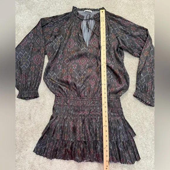 Ulla Johnson - Piera Mini Dress w Drop Waist in Batik Geometric - Sz 6 - EUC