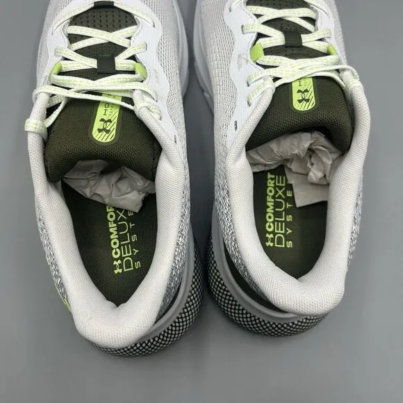 Under Armour HOVR Turbulence 2 Men's Running Shoes White/Gray/green Size 11.5