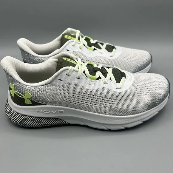Under Armour HOVR Turbulence 2 Men's Running Shoes White/Gray/green Size 11.5