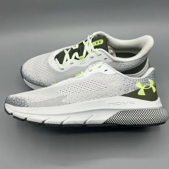 Under Armour HOVR Turbulence 2 Men's Running Shoes White/Gray/green Size 11.5