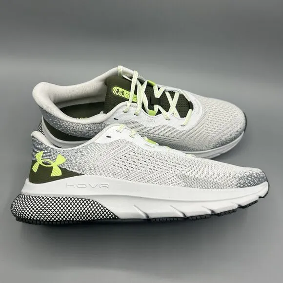 Under Armour HOVR Turbulence 2 Men's Running Shoes White/Gray/green Size 11.5