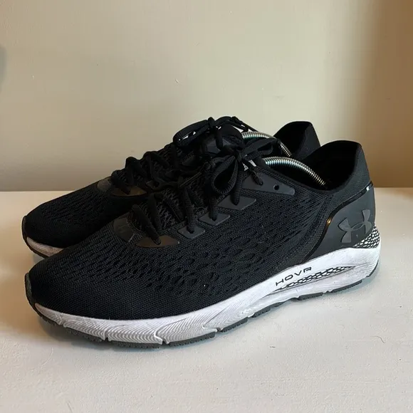 Under Armour Men's HOVR Sonic 3 Black White Running Shoes Size 12