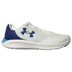 Under Armour Mens Size 10.5 Charged Pursuit 3 White Sonar Blue Running Shoes