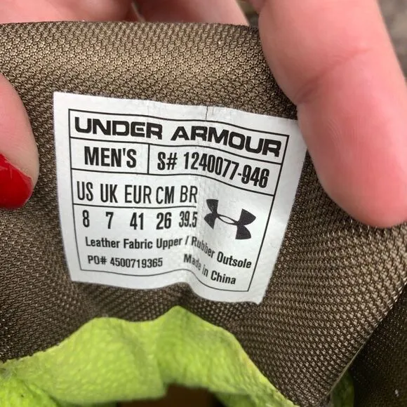 Under Armour Mens Sz 8 Realtree Brow Tine Insulated Camo Hunting Boots Gore Tex