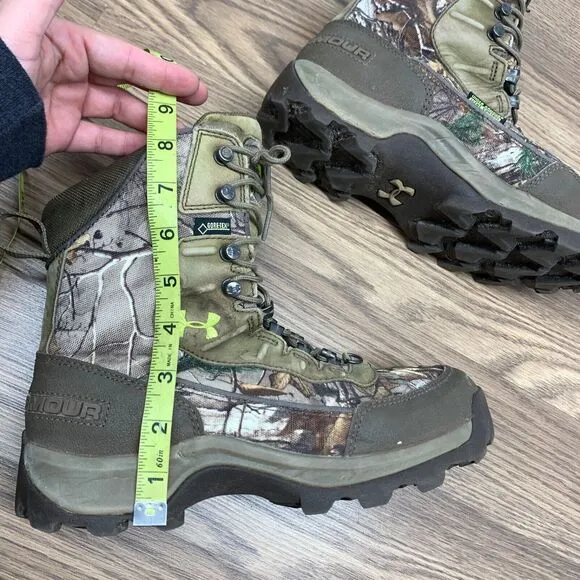 Under Armour Mens Sz 8 Realtree Brow Tine Insulated Camo Hunting Boots Gore Tex