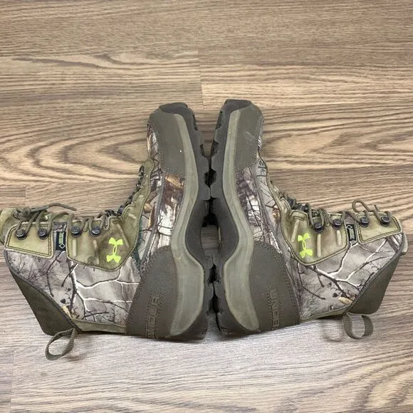 Under Armour Mens Sz 8 Realtree Brow Tine Insulated Camo Hunting Boots Gore Tex