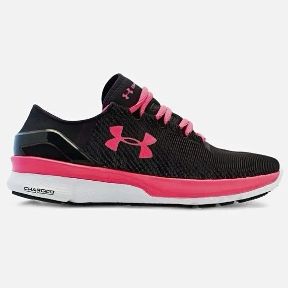 Under Armour SpeedForm Apollo 2 Pink Grey Black Athletic Running Shoes Sz 10