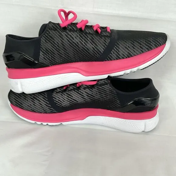 Under Armour SpeedForm Apollo 2 Pink Grey Black Athletic Running Shoes Sz 10