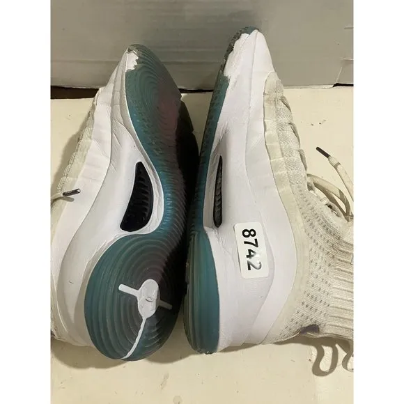 Under Armour UA Curry 4 All Star Unleashed Chaos  men's size 9 Triple White READ
