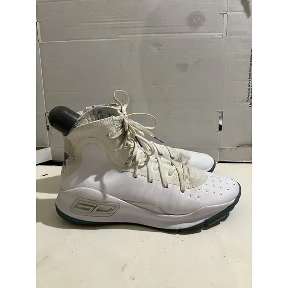 Under Armour UA Curry 4 All Star Unleashed Chaos  men's size 9 Triple White READ