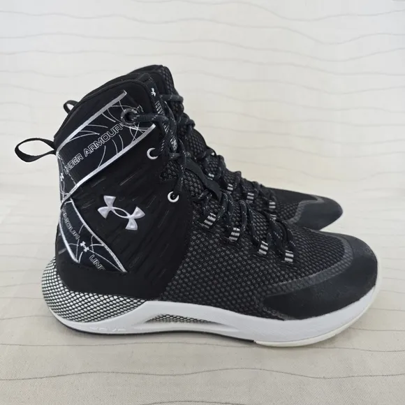 Under Armour Womens HOVR Highlight Ace 3.0 Black White Volleyball Shoes Size 9