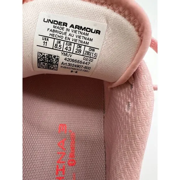 Under Armour Women's HOVR Machina 3 Running Shoes 3024907-600 Pink Size 11🛒