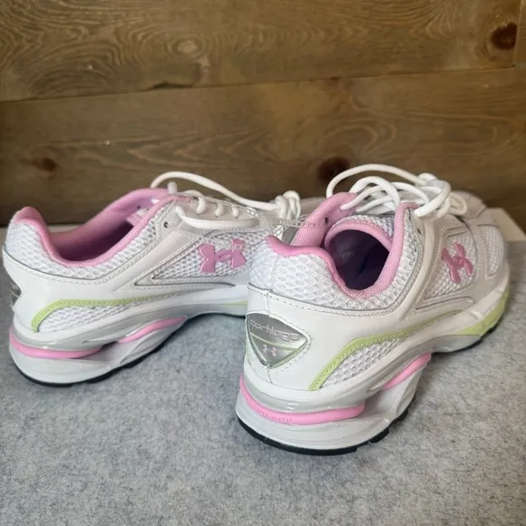 Under Armour Women’s New HOVR Apparition White and Pink Running Shoes