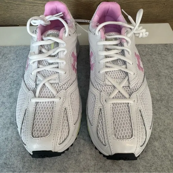 Under Armour Women’s New HOVR Apparition White and Pink Running Shoes
