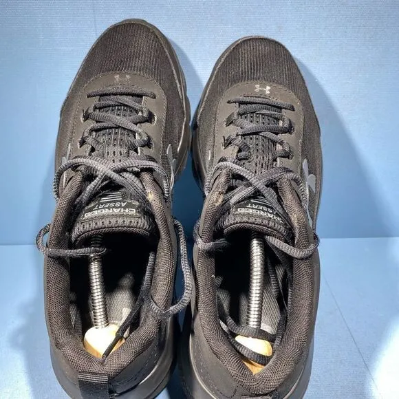 Under Armour Charged Assert 8 Black Gray Running Shoes 3021952-002 Mens Size 11