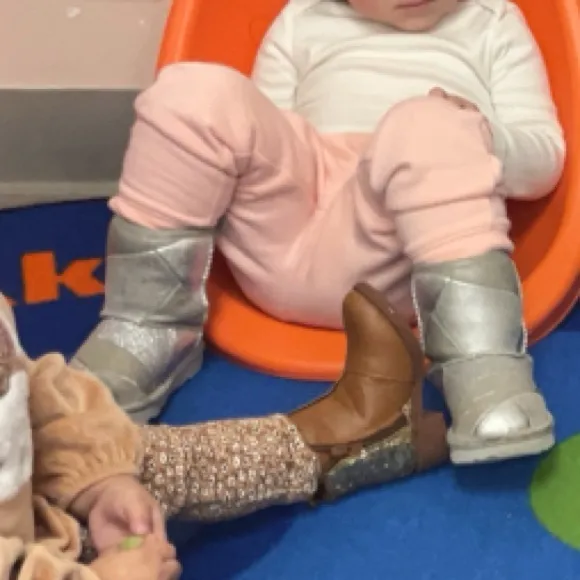 Used Silver UGG Boots size Toddler 6-7