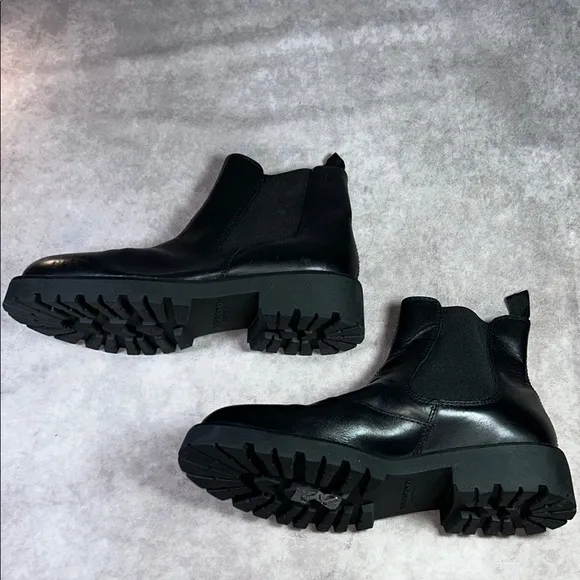 Vagabond Women EU 38 Black Leather Chelsea Kenova Boots NEW *defects* Moto Biker
