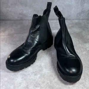 Vagabond Women EU 38 Black Leather Chelsea Kenova Boots NEW *defects* Moto Biker
