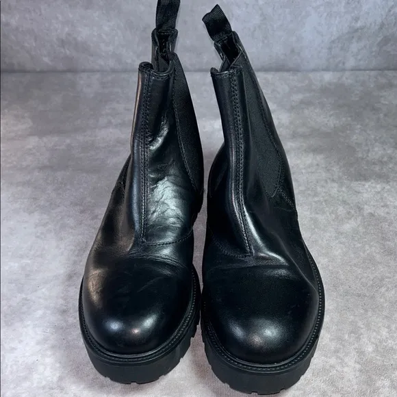 Vagabond Women EU 38 Black Leather Chelsea Kenova Boots NEW *defects* Moto Biker