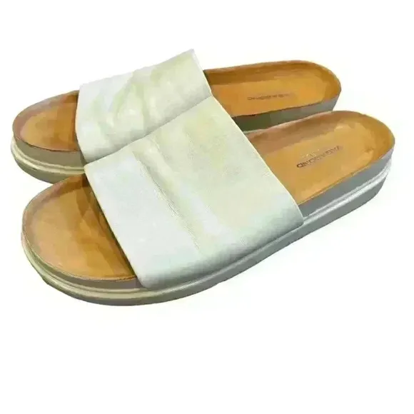 Vagabond Women’s Erin Leather Slip On Sandals Size 9 Off White Open Toes