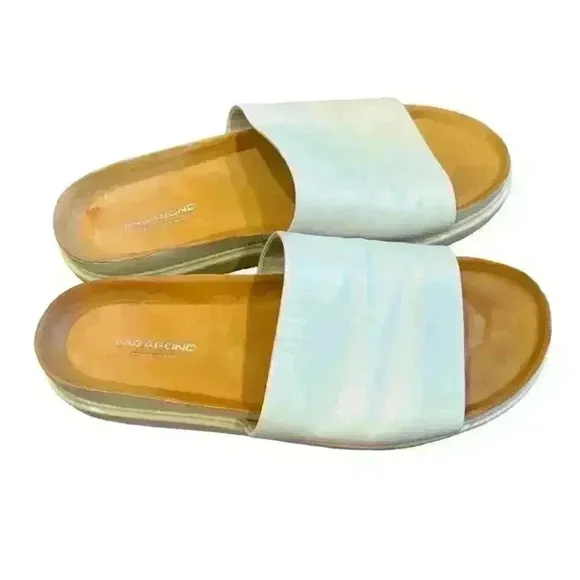 Vagabond Women’s Erin Leather Slip On Sandals Size 9 Off White Open Toes
