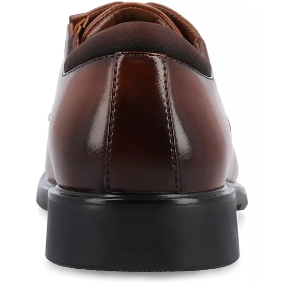 Vance Co Men's Kimball Plain Toe Dress Shoes Brown Size 12 NIB