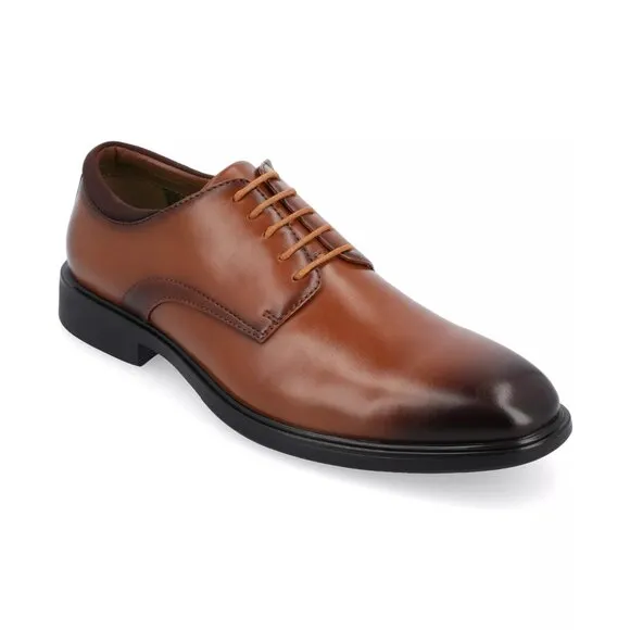 Vance Co Men's Kimball Plain Toe Dress Shoes Brown Size 12 NIB