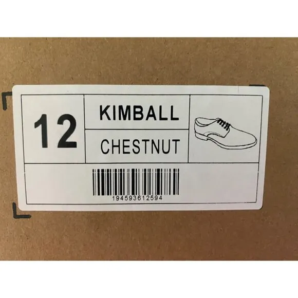 Vance Co Men's Kimball Plain Toe Dress Shoes Brown Size 12 NIB