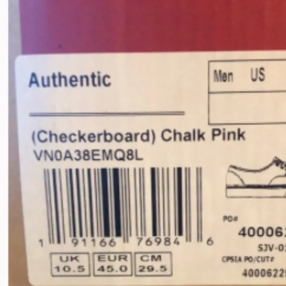 Vans Authentic Checkerboard Chalk Pink Shoes
