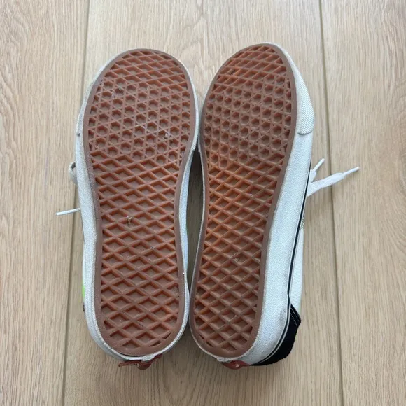 Vans Black and Green Flames Shoes