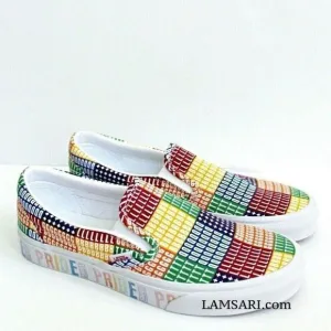 Vans Classic Slip-On Rainbow Pride Canvas Shoes Size Men 10