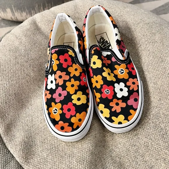 VANS Flower Power Project-X Thick Canvas Slip-on Shoes Size 7