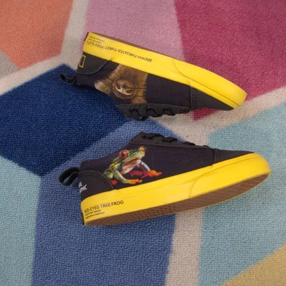 Vans Old Skool Elastic National Geographic Size 8 Toddler