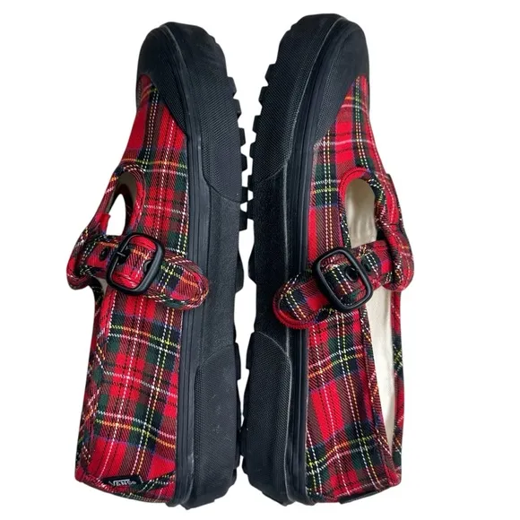 Vans Plaid Mary Janes Shoes. Size 10.5