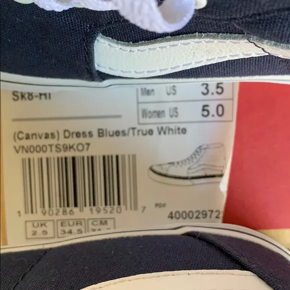 VANS SK8-Hi Canvas Dress Blue/True White WMNS