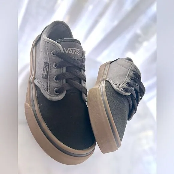 Vans | Toddler Kids Atwood 2 Tone Black/Gum Classic Skate Shoes Size 13