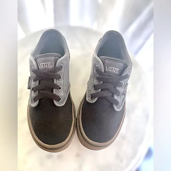 Vans | Toddler Kids Atwood 2 Tone Black/Gum Classic Skate Shoes Size 13